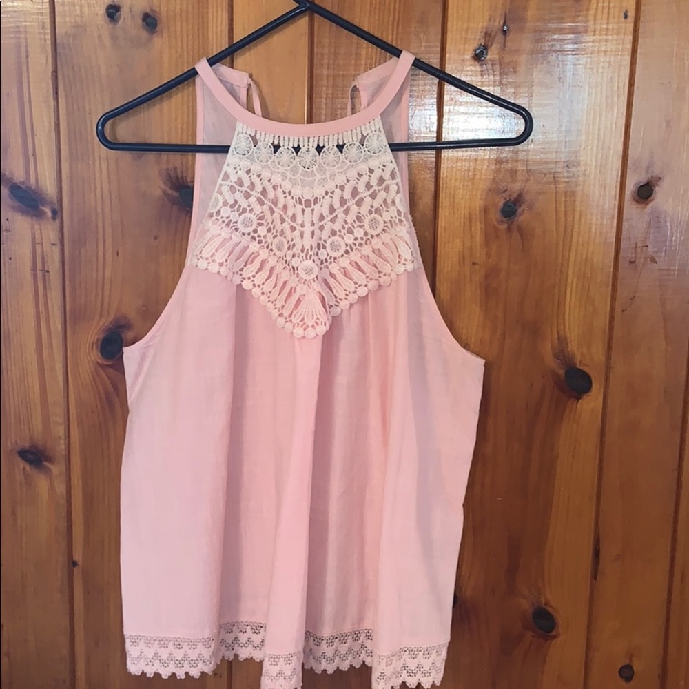 Boutique Tank with Lace Details